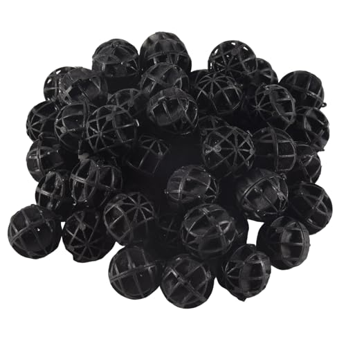 Goufride R 50 Stueck 18 mm Durchmesser Aquarium Schwarze Biochemische Teichfilter von Goufride