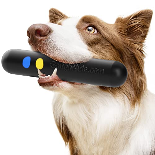 Goughnuts - Hunde-Kauspielzeug, praktisch unzerstörbar - Das Hundespielzeug für Power-Kauer hält selbst hartnäckigen Hunden Stand - Robuster Kautschukstab für große Rassen - Schwarz für große Hunde von Goughnuts