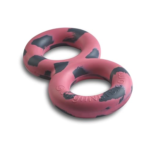 Goughnuts — Hundespielzeug für aggressive Kauer | Praktisch unzerstörbares Ziehspielzeug für Rassen wie Pitbulls und Deutsche Schäferhunde | Robustes Zerrspielzeug | Medium | Rosa von Goughnuts
