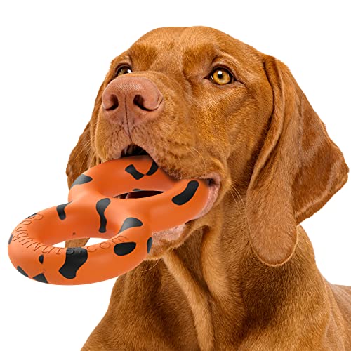 Goughnuts - Hundespielzeug für Aggressive Zerrer - Ziehspielzeug für große Hunde, praktisch unzerstörbar - Das hochbelastbare Dog Toy für viel Beschäftigung - Orange von Goughnuts