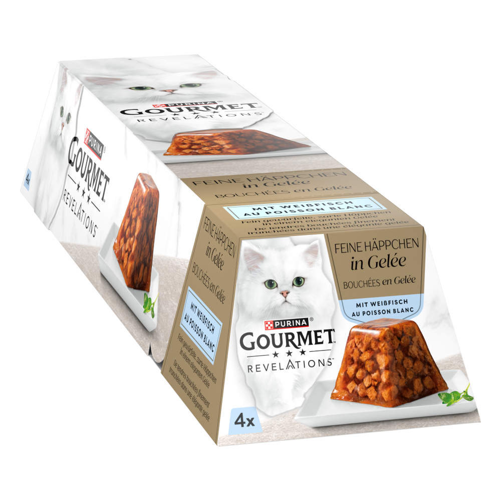 12 + 4 gratis! 16 x 57 g Gourmet Revelations - Fine Cuts: Weißfisch 12 + 4 gratis! 16 x 57 g Gourmet Revelations - Fine Cuts: Weißfisch von Gourmet
