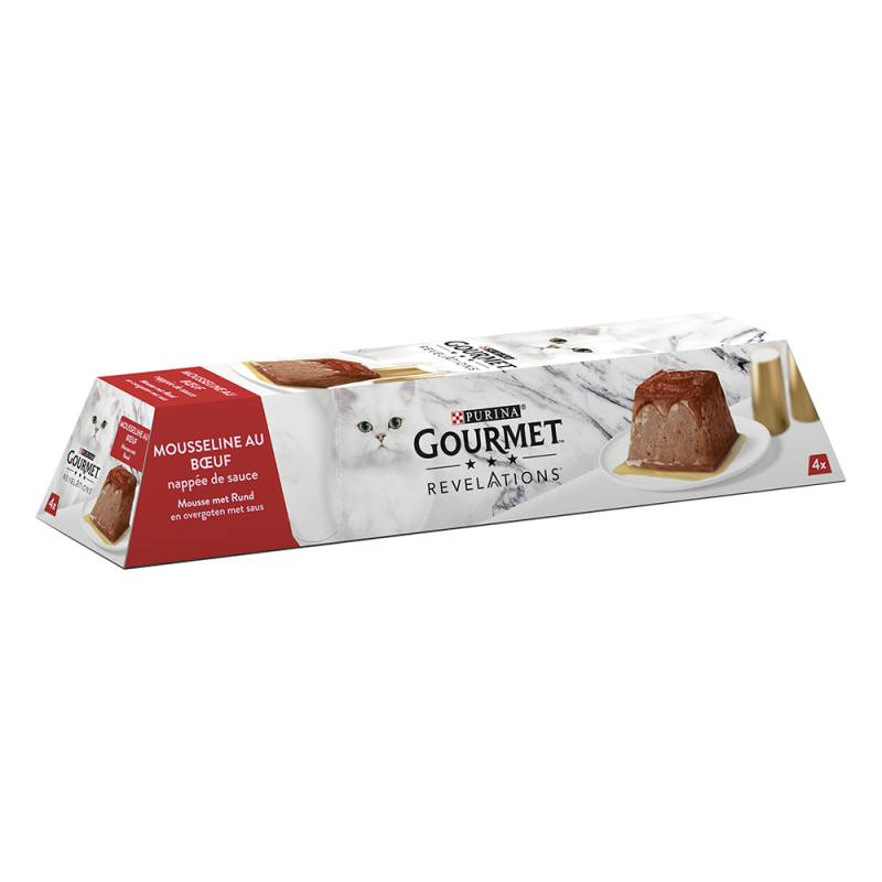 12 + 4 gratis! 16 x 57 g Gourmet Revelations - Mousse: Rind 12 + 4 gratis! 16 x 57 g Gourmet Revelations - Mousse: Rind von Gourmet
