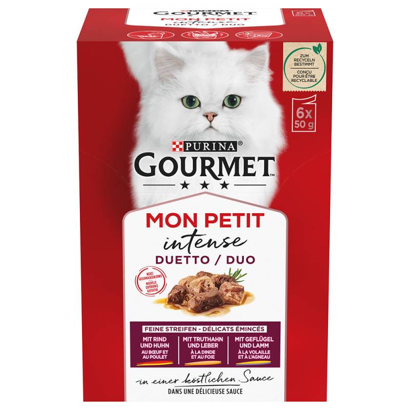 18 + 6 gratis! 24 x 50 g Gourmet Mon Petit - Mixpaket Fleisch 18 + 6 gratis! 24 x 50 g Gourmet Mon Petit - Mixpaket Fleisch von Gourmet