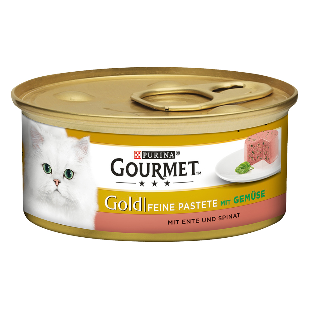 24 x 85 g / 48 x 85 g Gourmet Gold zum Sonderpreis! - 2 x (12 x 85 g) Feine Pastete: Ente & Spinat von Gourmet
