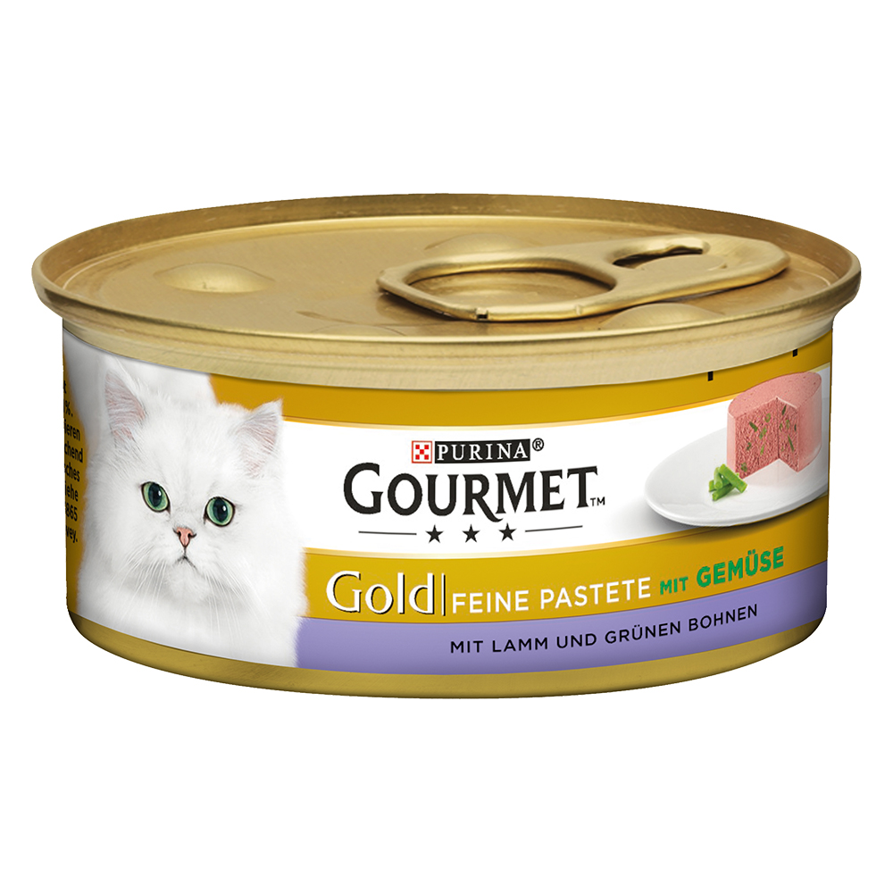 24 x 85 g / 48 x 85 g Gourmet Gold zum Sonderpreis! - 2 x (12 x 85 g) Feine Pastete: Lamm & grüne Bohnen von Gourmet