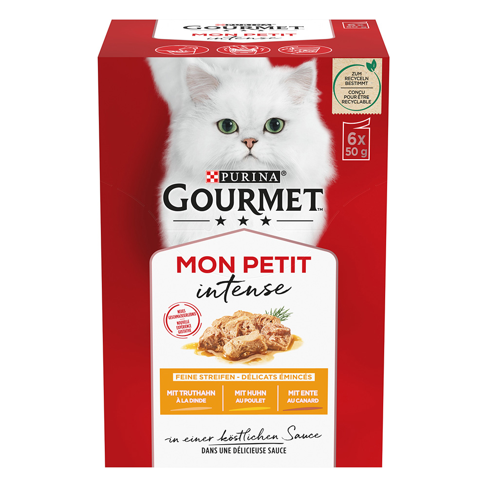 3 + 1 gratis! 4 x GOURMET - Mon Petit: Ente, Huhn, Truthahn (4 x 6 x 50 g) von Gourmet