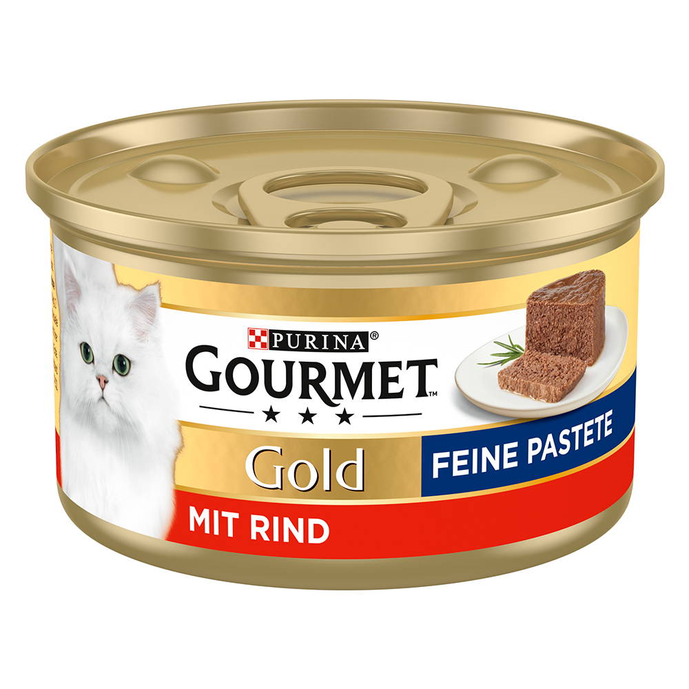3 + 1 gratis! 4 x Gourmet Gold - Feine Pastete: Rind (4 x 12 x 85 g) von Gourmet