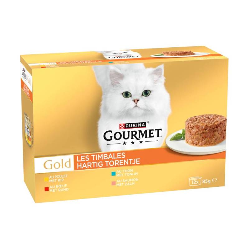 3 + 1 gratis! 4 x Gourmet Gold - Raffiniertes Ragout: Fleisch Mix 4 x (12 x 85 g) von Gourmet