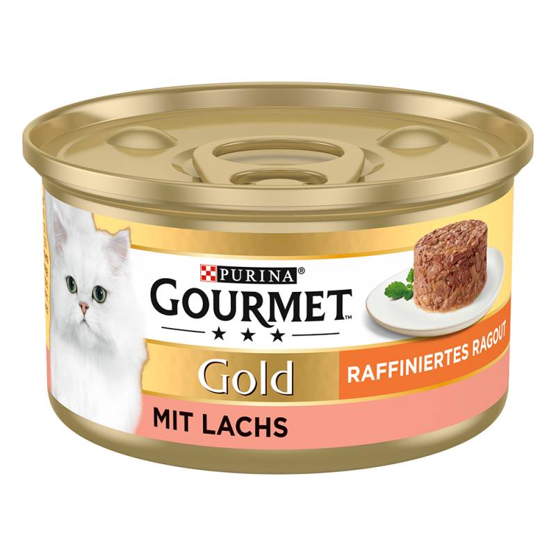 3 + 1 gratis! 4 x Gourmet Gold - Raffiniertes Ragout: Lachs (4 x 12 x 85 g) von Gourmet