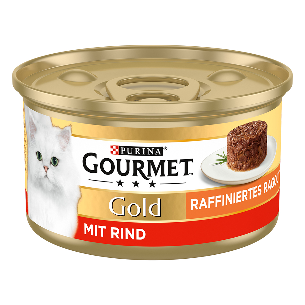 3 + 1 gratis! 4 x Gourmet Gold - Raffiniertes Ragout: Rind (4 x 12 x 85 g) von Gourmet