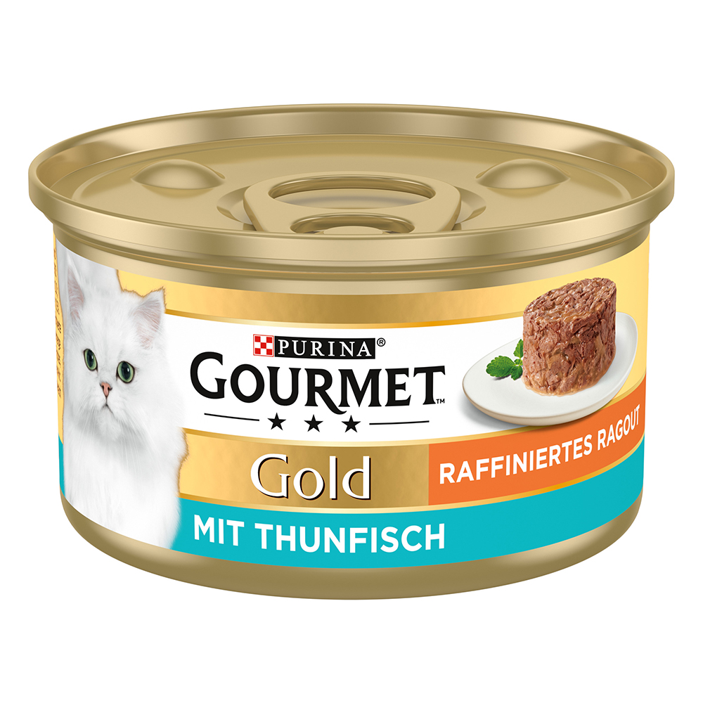 3 + 1 gratis! 4 x Gourmet Gold - Raffiniertes Ragout: Thunfisch (4 x 12 x 85 g) von Gourmet