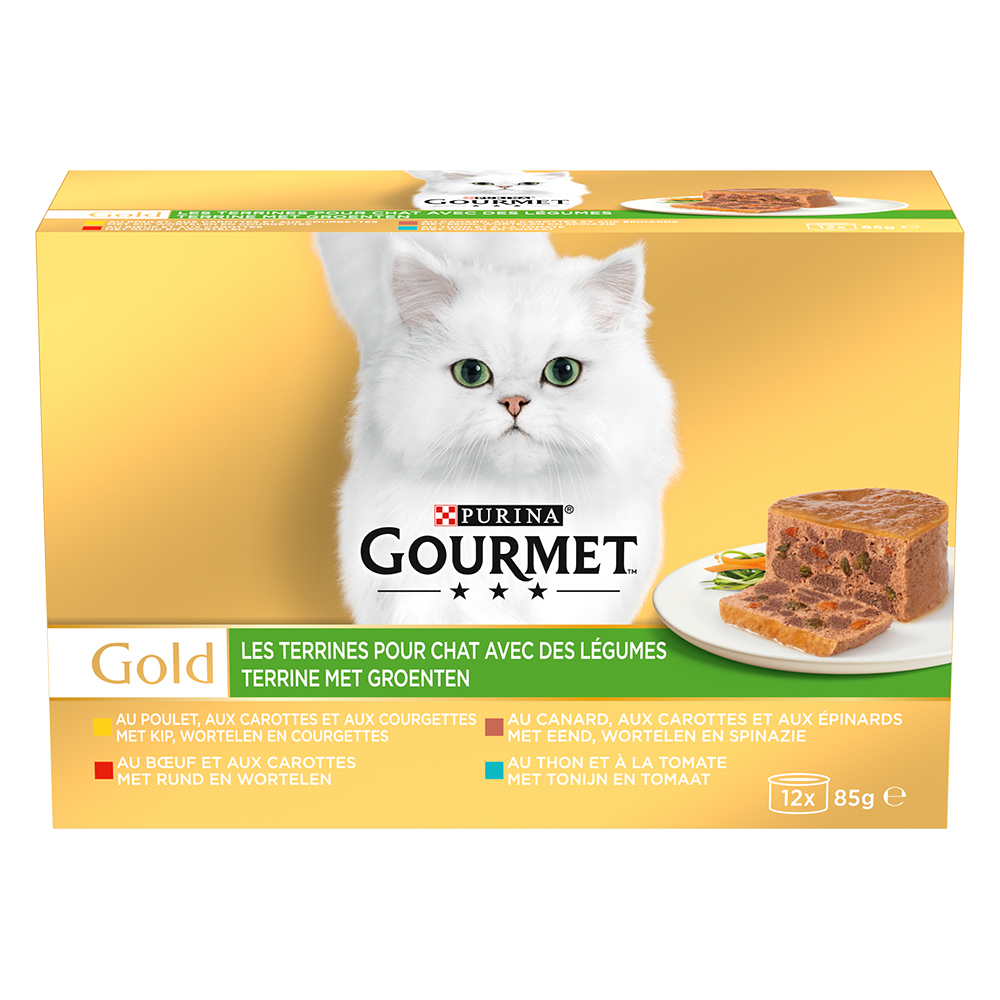 3 + 1 gratis! 4 x Gourmet Gold - Terrine: mit Gemüse 4 x (12 x 85 g) von Gourmet