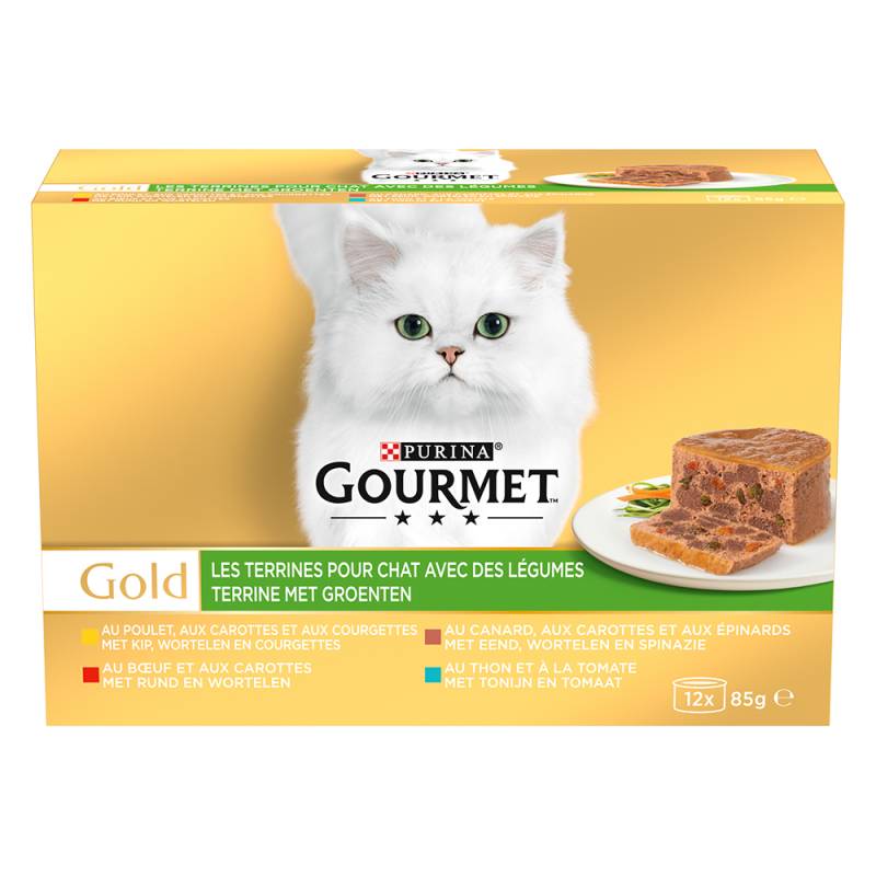 3 + 1 gratis! 4 x Gourmet Gold - Terrine: mit Gemüse 4 x (12 x 85 g) von Gourmet