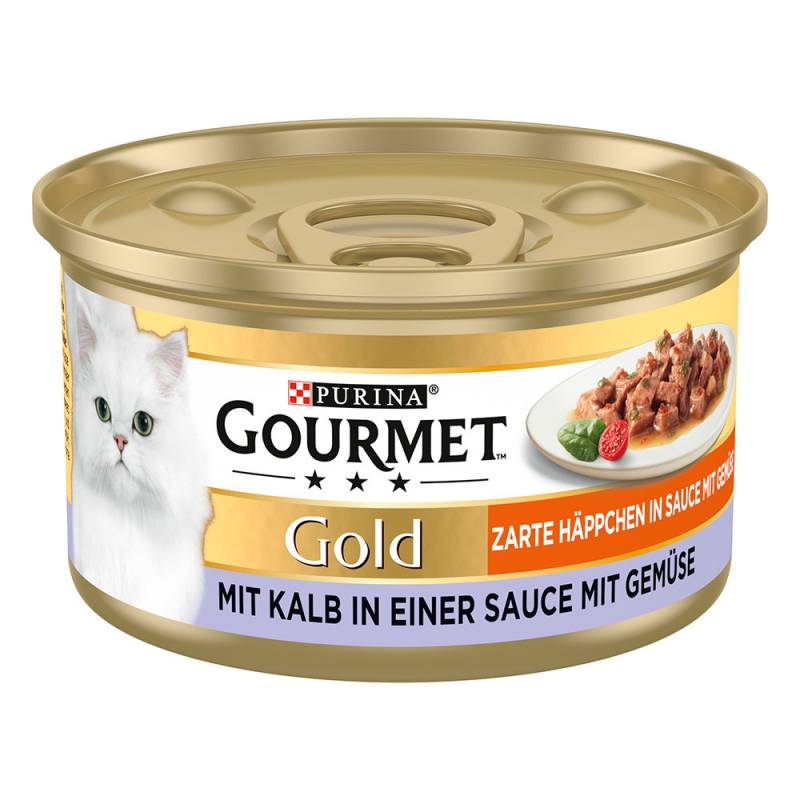 3 + 1 gratis! 4 x Gourmet Gold - Zarte Häppchen: Kalb & Gemüse (4 x 12 x 85 g) von Gourmet