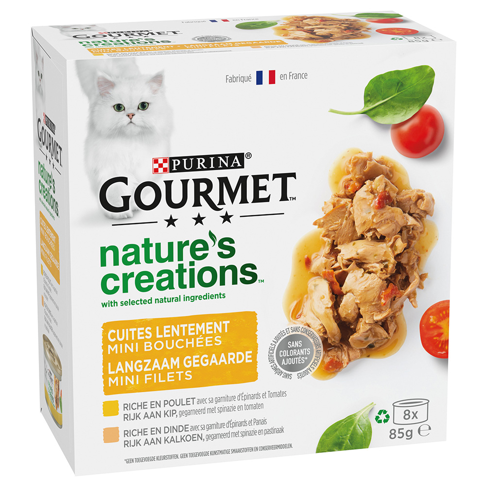 3 + 1 gratis! 4 x Gourmet Nature's Creations - Huhn & Truthahn (4 x 8 x 85 g) von Gourmet