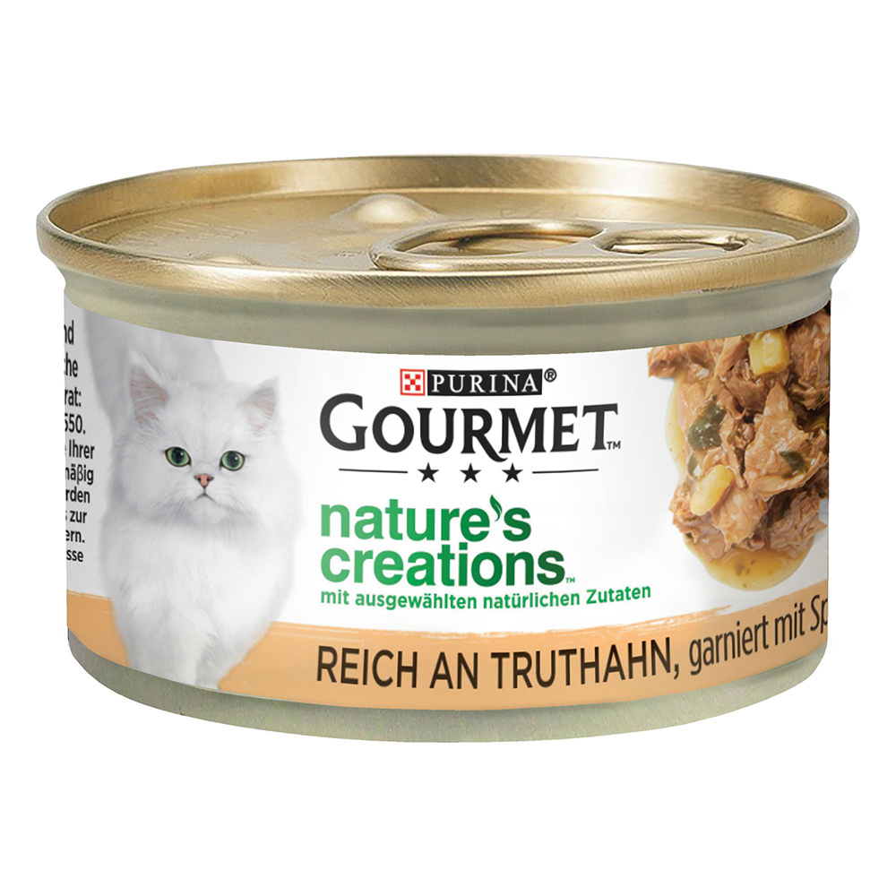 3 + 1 gratis! 4 x Gourmet Nature's Creations - Truthahn mit Spinat & Pastinaken (4 x 12 x 85 g) von Gourmet