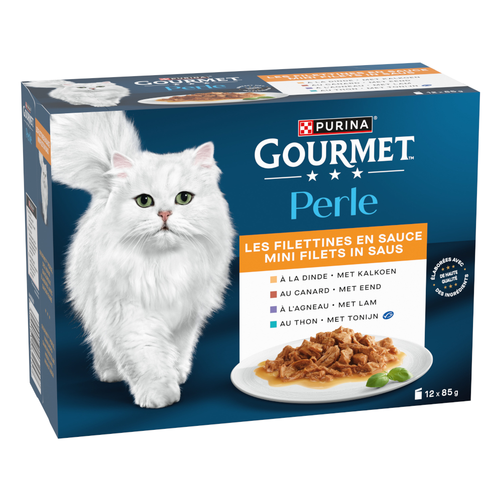 4 + 1 gratis! 5 x Gourmet Perle  - Gemischte Auswahl: Erlesene Streifen in Sauce 5 x (12 x 85 g) von Gourmet