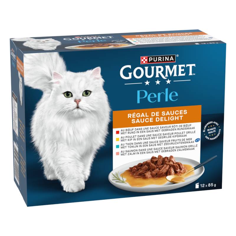 4 + 1 gratis! 5 x Gourmet Perle - Gemischte Auswahl: Genuss in Sauce  5 x (12 x 85 g) von Gourmet