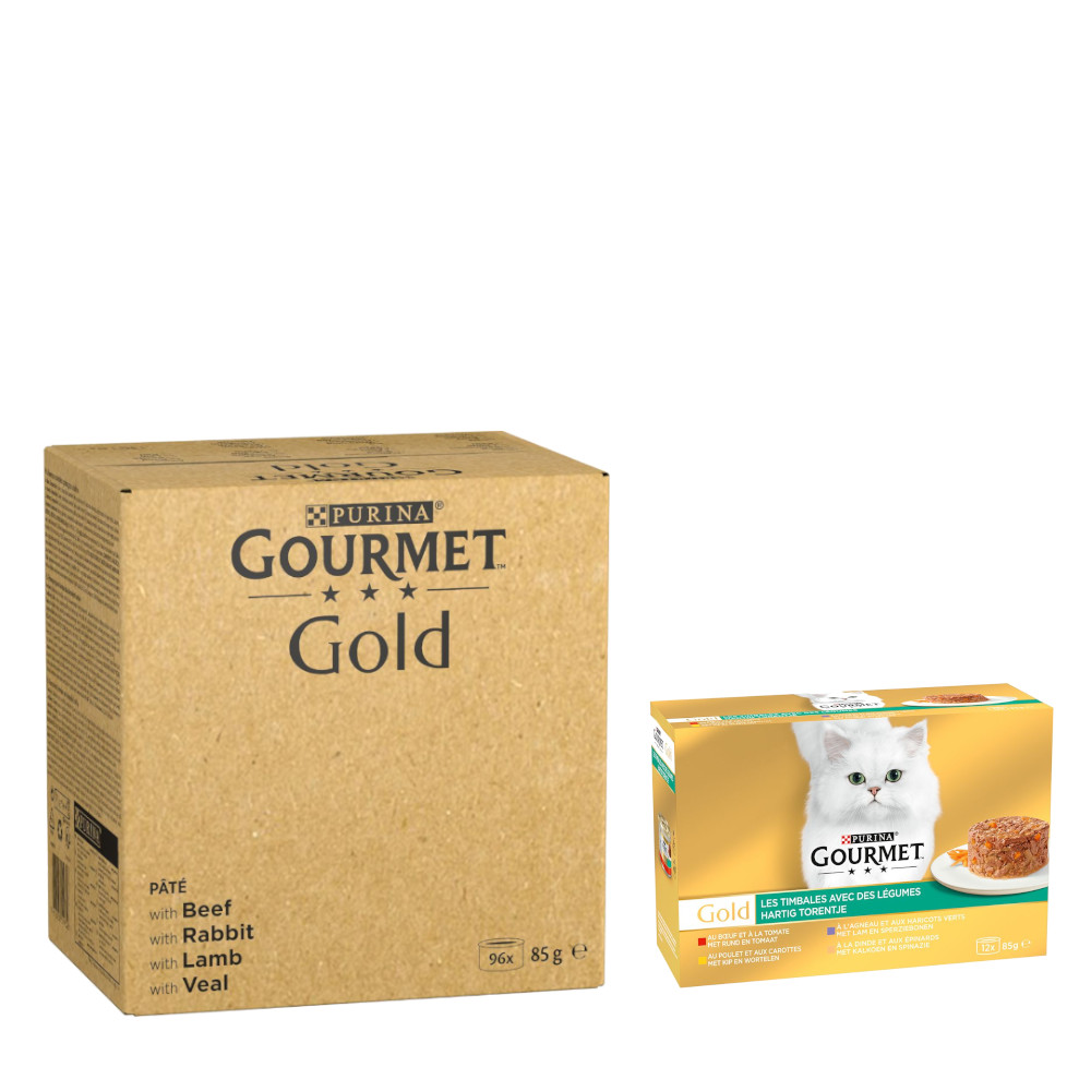 96 x 85 g Jumbopack Gourmet Gold + 12 x 85 g Raffiniertes Ragout Mix mit Gemüse gratis! - Feine Pastete I 96 x 85 g Jumbopack Gourmet Gold + 12 x 85 g Raffiniertes Ragout Mix mit Gemüse gratis! - Feine Pastete I von Gourmet
