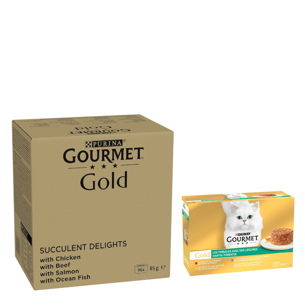 96 x 85 g Jumbopack Gourmet Gold + 12 x 85 g Raffiniertes Ragout Mix mit Gemüse gratis! - Saftig-Feine Streifen 96 x 85 g Jumbopack Gourmet Gold + 12 x 85 g Raffiniertes Ragout Mix mit Gemüse gratis! - Saftig-Feine Streifen von Gourmet