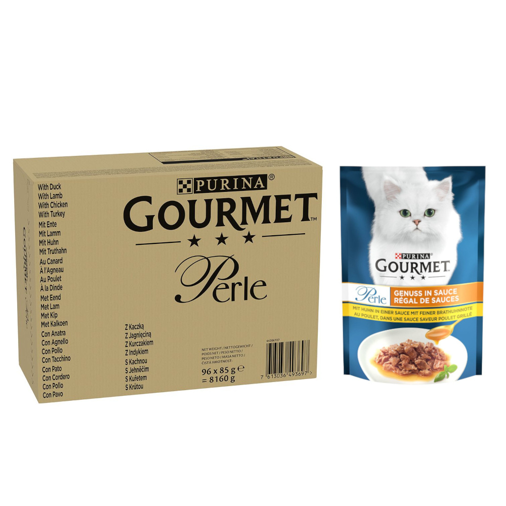 96 x 85 g Jumbopack Gourmet Perle + 26 x 85 g Genuss in Soße Huhn gratis! - Ente, Lamm, Huhn, Truthahn in Sauce 96 x 85 g Jumbopack Gourmet Perle + 26 x 85 g Genuss in Soße Huhn gratis! - Ente, Lamm, Huhn, Truthahn in Sauce von Gourmet