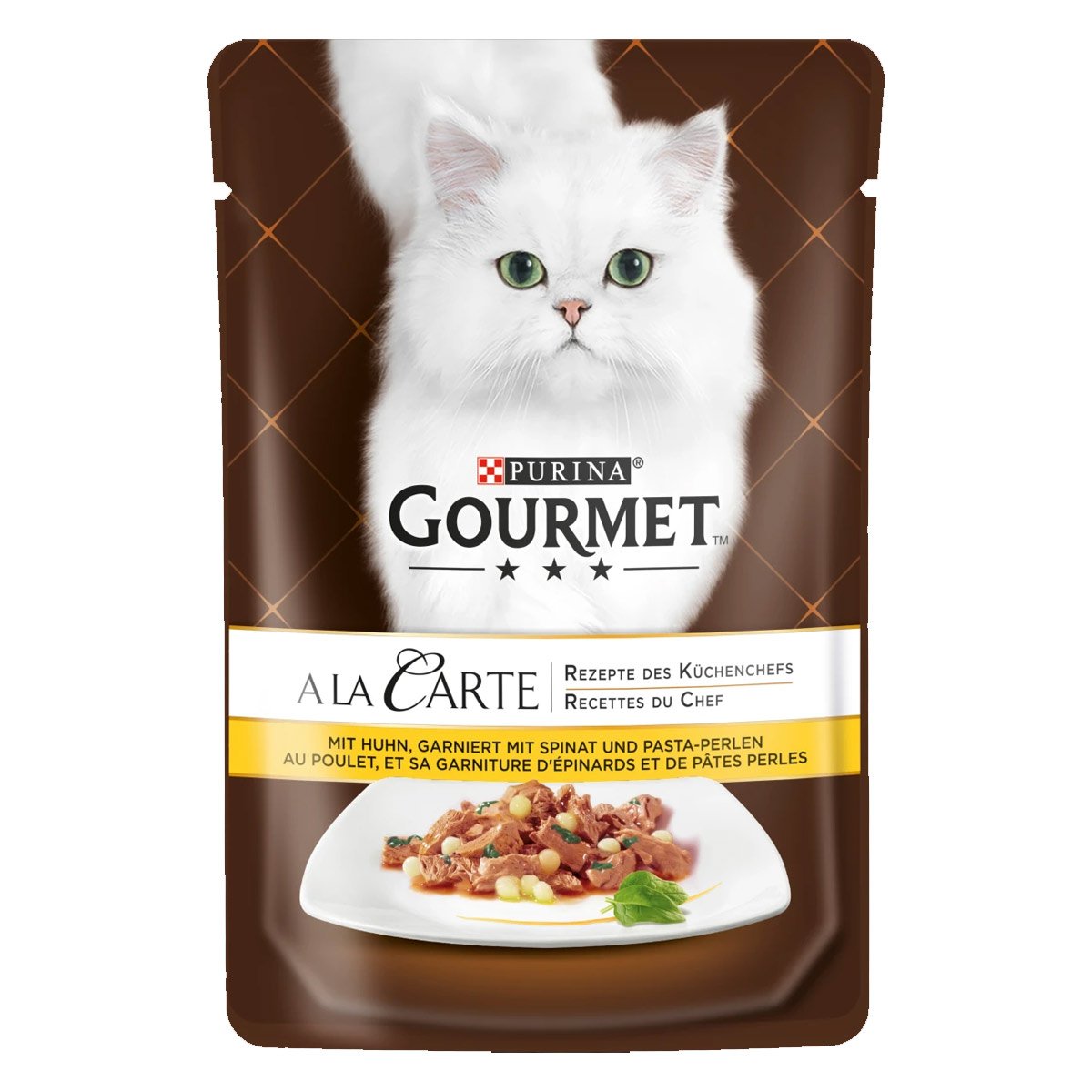 GOURMET A la Carte mit Huhn, Spinat und Pasta-Perlen 26x85g von Gourmet