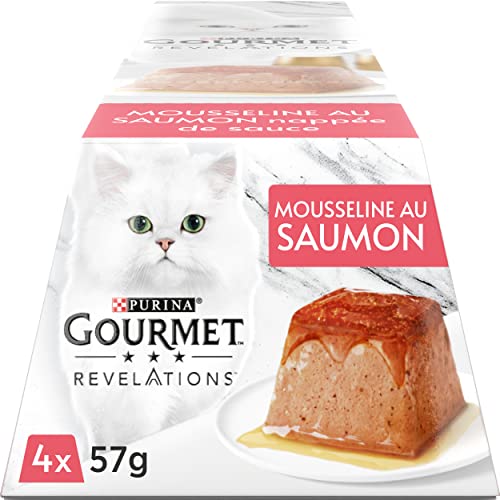 GOURMET Empfehlungen, Musselin mit Lachs, mit Sauce, Mahlzeitenportionen für ausgewachsene Katzen, 4 x 57 g GOURMET Empfehlungen, Musselin mit Lachs, mit Sauce, Mahlzeitenportionen für ausgewachsene Katzen, 4 x 57 g von Gourmet