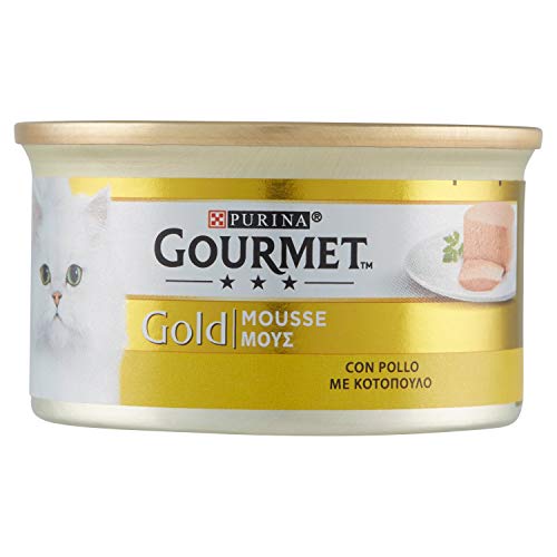 GOURMET GOLD Mousse mit zarten feuchten Huhn Katze gr 85 - Katzen Nassfutter von Purina