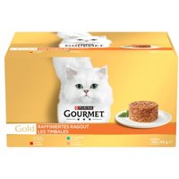 GOURMET Gold Nassfutter Katze, Adult, Raffiniertes Ragout 48x85g von Gourmet
