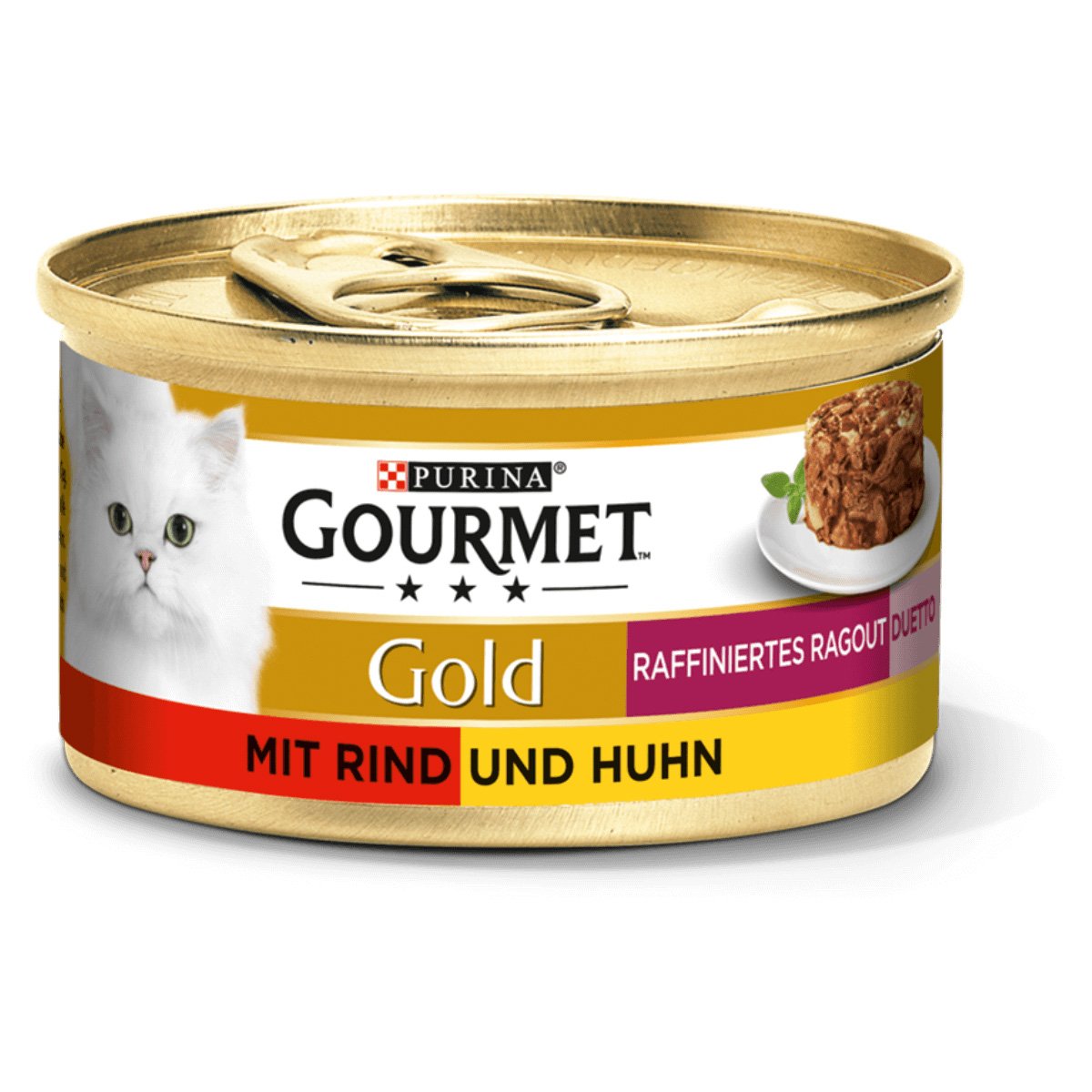 GOURMET Gold Raffiniertes Ragout Duetto mit Rind und Huhn 12x85g von Gourmet
