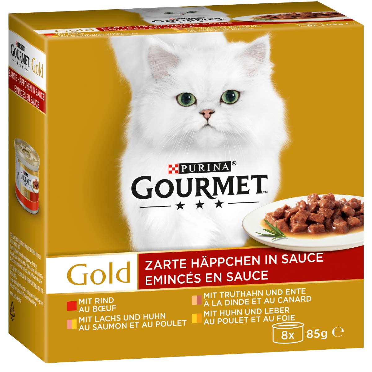 GOURMET Gold Zarte Häppchen in Sauce Mixpaket 8x85g von Gourmet