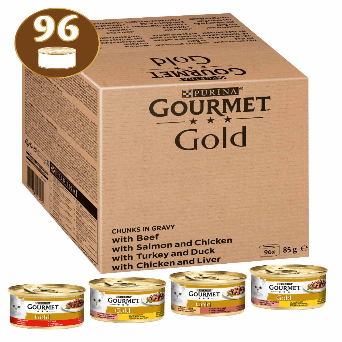 GOURMET Gold Zarte Häppchen in Sauce Mixpaket 96x85g von Gourmet