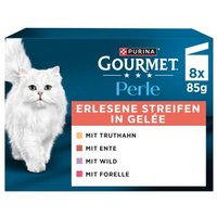 GOURMET PERLE Nassfutter Katze, Adult, Erlesene Streifen, in Gelée, mit Truthahn, Forelle, Ente und Wild 8x85 g GOURMET PERLE Nassfutter Katze, Adult, Erlesene Streifen, in Gelée, mit Truthahn, Forelle, Ente und Wild 8x85 g von Gourmet