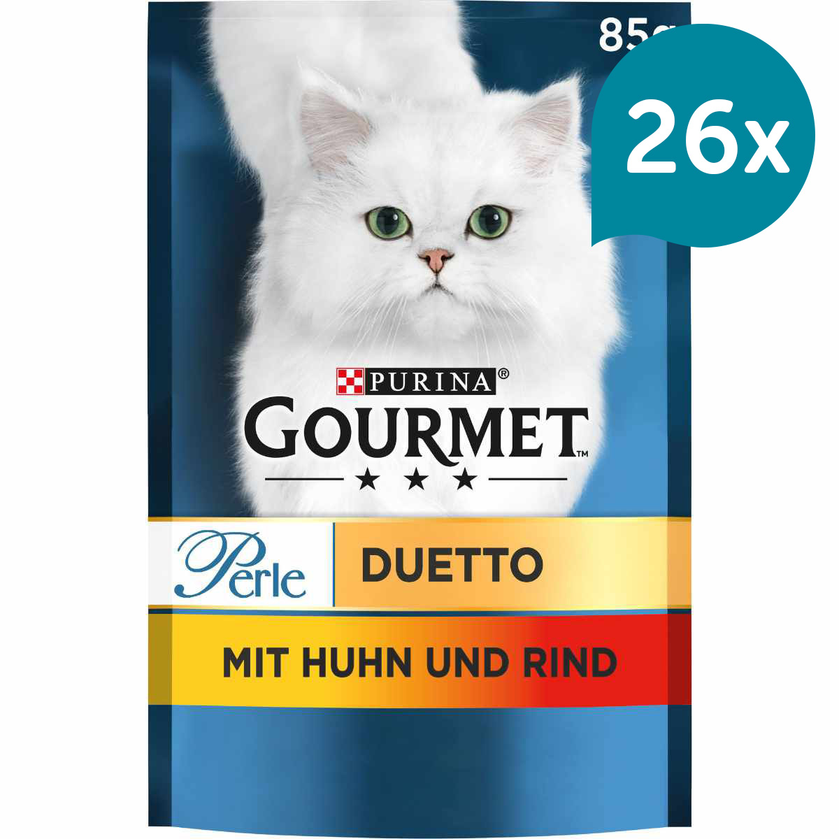GOURMET Perle Duetto mit Huhn und Rind 26x85g von Gourmet