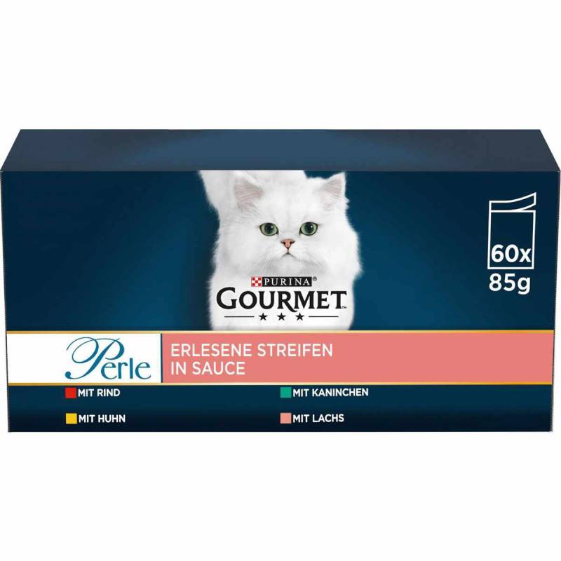 GOURMET Perle Erlesene Streifen in Sauce Mixpaket 60x85g von Gourmet