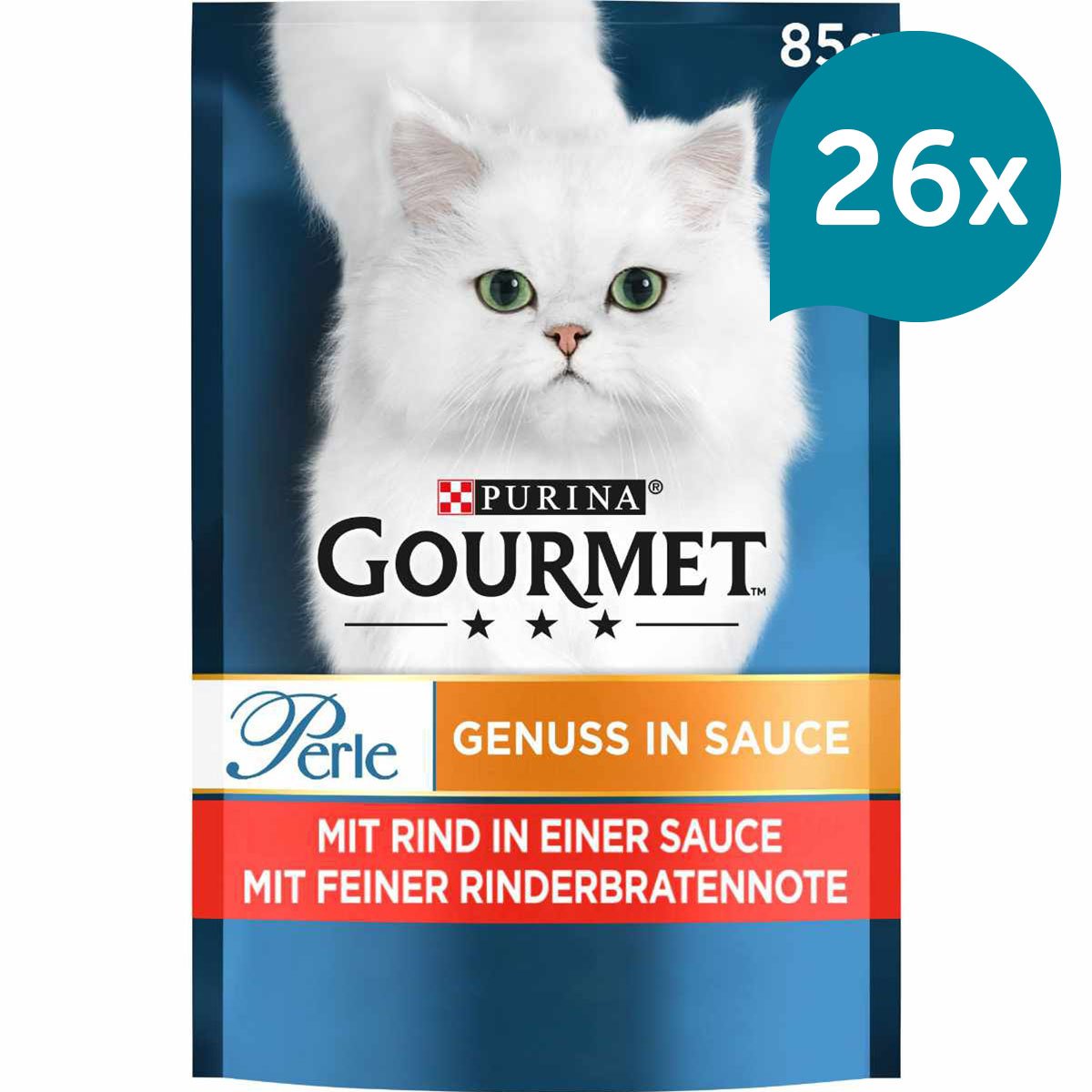 GOURMET Perle Genuss in Sauce mit Rind 26x85g GOURMET Perle Genuss in Sauce mit Rind 26x85g von Gourmet