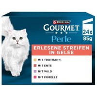 GOURMET Perle Nassfutter Katze Adult Erlesene Streifen in Gelèe 24x85g von Gourmet