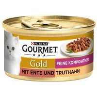 GOURMET Gold Feine Komposition 12x85g Ente und Truthahn von Gourmet