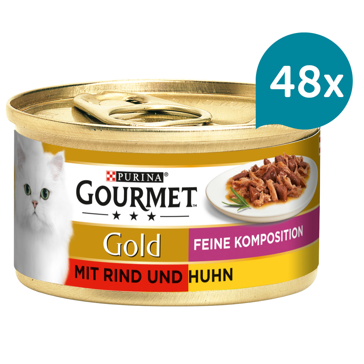 GOURMET Gold Feine Komposition mit Rind und Huhn 48x85g GOURMET Gold Feine Komposition mit Rind und Huhn 48x85g von Gourmet