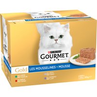 Gourmet Gold Feine Pastete 24 x 85 g - Fleisch-Mix (Kaninchen, Kalb, Rind, Lamm) von Gourmet