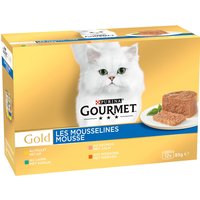 Gourmet Gold Feine Pastete 24 x 85 g - Fleisch & Fisch-Mix (Kaninchen, Huhn, Lachs, Nieren) von Gourmet