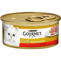 Gourmet Gold Feine Pastete 24 x 85 g - Mix (Rind + Huhn) von Gourmet