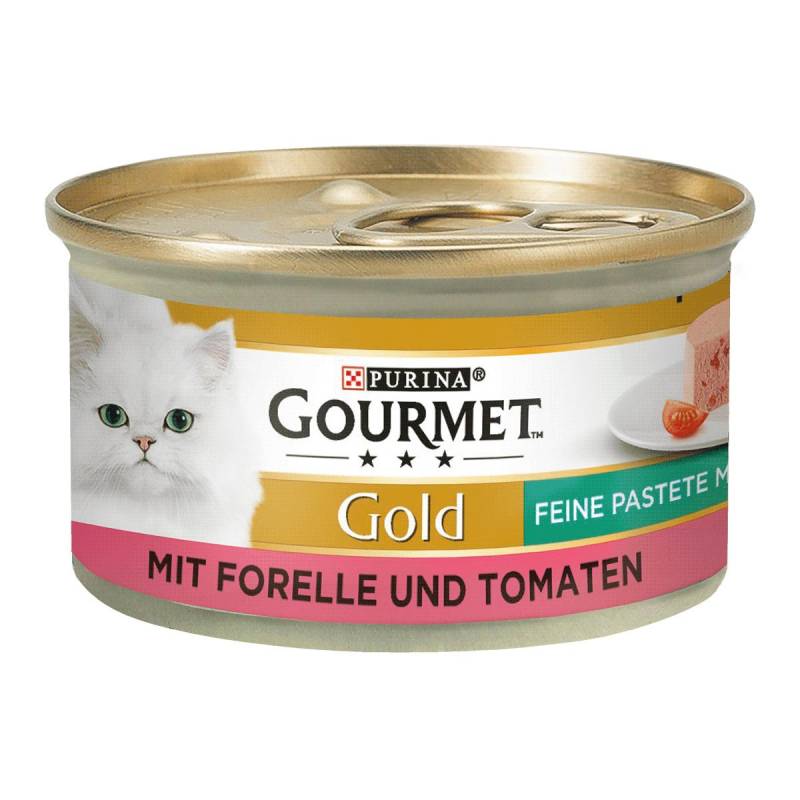 GOURMET Gold Feine Pastete mit Gemüse, Forelle und Tomaten 12x85g von Gourmet