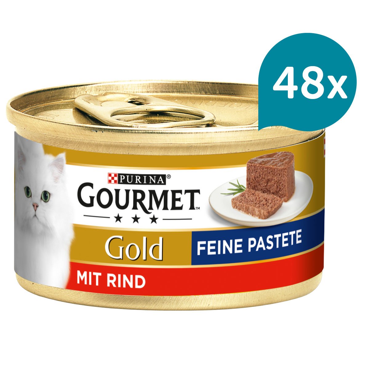 GOURMET Gold Feine Pastete mit Rind 48x85g von Gourmet