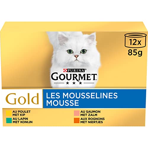 Gourmet Gold Les Mousselines Mahlzeiten für erwachsene Katzen, Geschmacksrichtungen wählbar von Gourmet