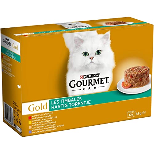 Gourmet Gold Les Timbales Schachteln für Erwachsene, 12 x 85 g, 8 Stück von Gourmet