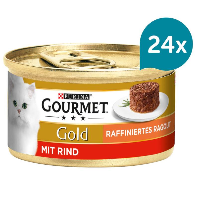 GOURMET Gold Raffiniertes Ragout mit Rind 24x85g von Gourmet