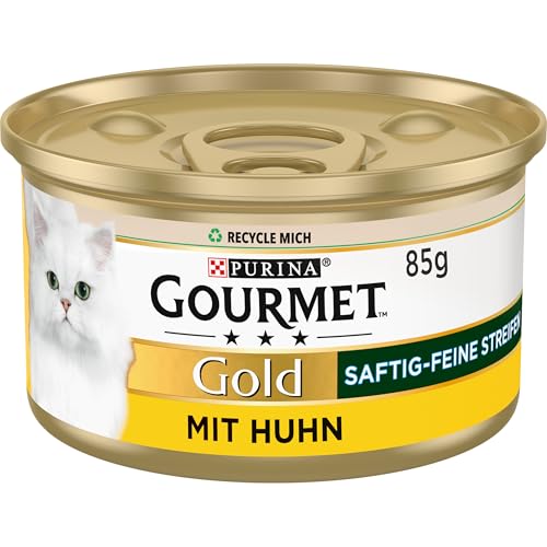 Gourmet Gold Saftig-feine Streifen mit Huhn, Katzennassfutter 12x85g Dose Gourmet Gold Saftig-feine Streifen mit Huhn, Katzennassfutter 12x85g Dose von Gourmet
