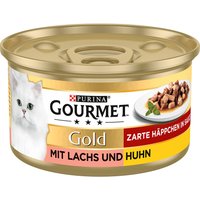 Gourmet Gold Zarte Häppchen 12 x 85 g - Lachs & Huhn von Gourmet