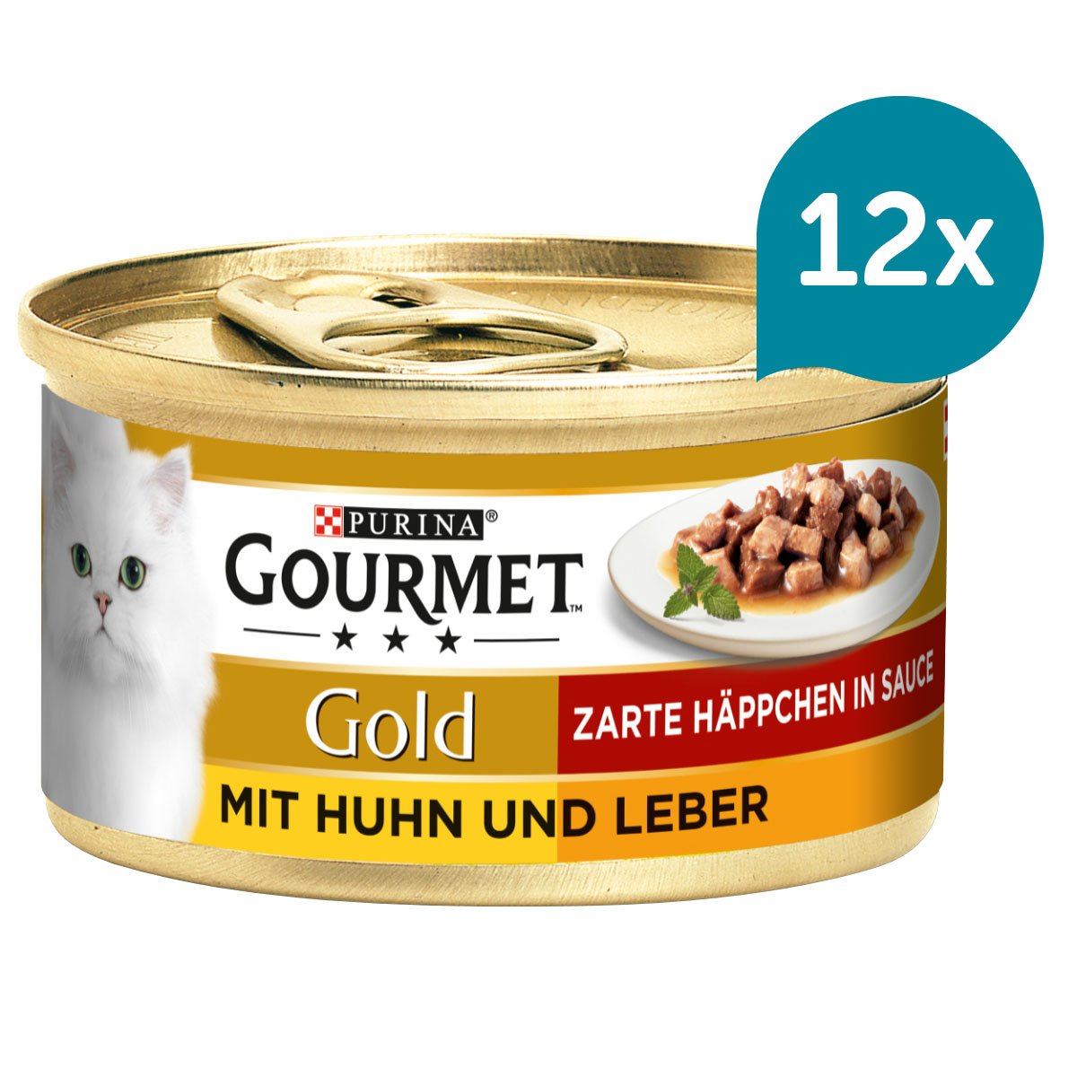 GOURMET Gold Zarte Häppchen in Sauce mit Huhn und Leber 12x85g GOURMET Gold Zarte Häppchen in Sauce mit Huhn und Leber 12x85g von Gourmet